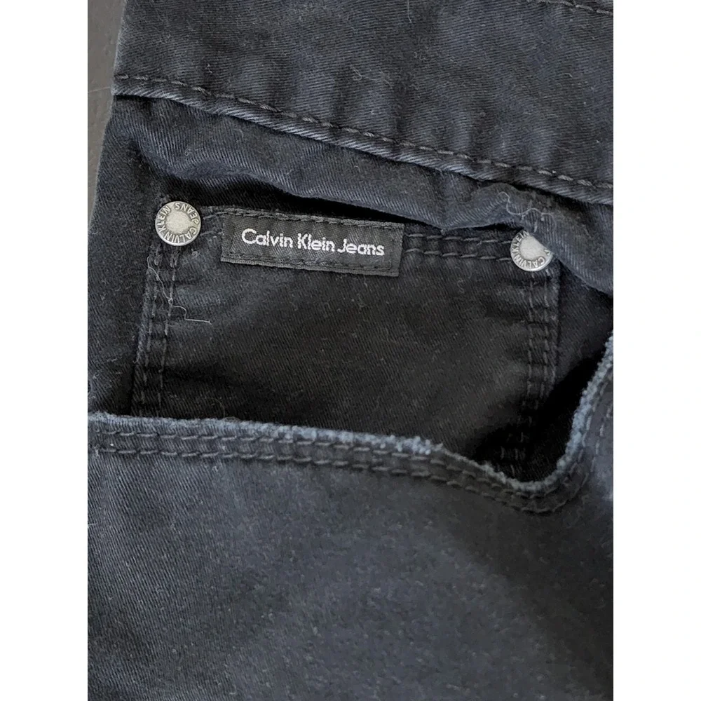 Calvin Klein Jeans Mens Size 34x30‎ Chino Straight Low Rise Black Pants